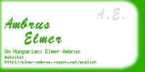 ambrus elmer business card